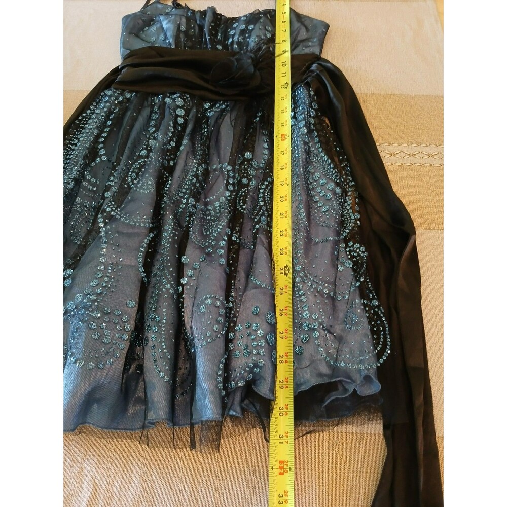 B. Darlin Cocktail Party Dress Prom Wedding Sequin Tool Overlay Size 3/4 Zipper - Picture 15 of 16